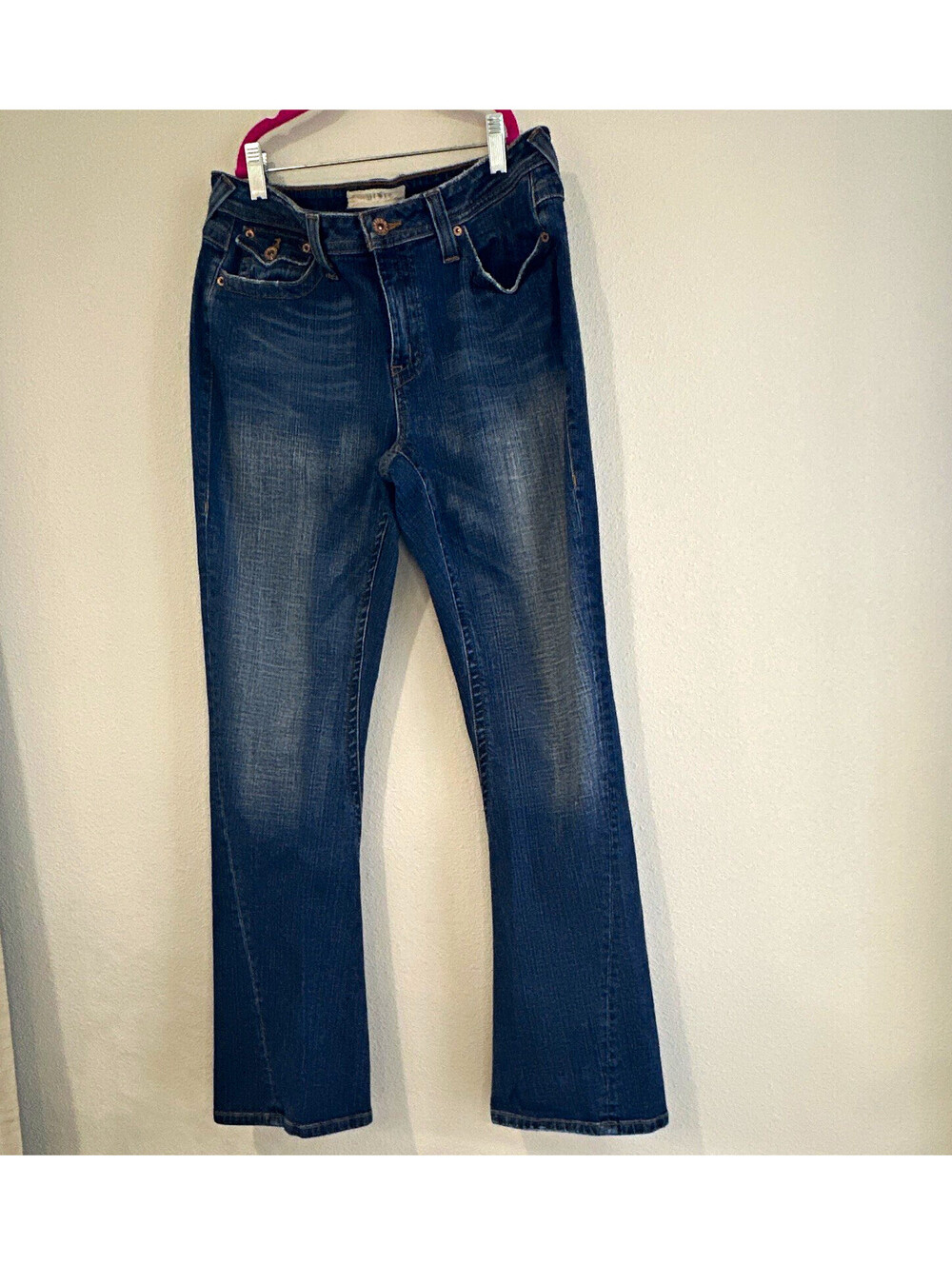Mixit medium-wash bootcut denim jeans, early 2000s (Y2K) fashion size 12